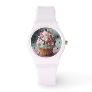 Bäckerchen-Cupcake-Uhr Armbanduhr