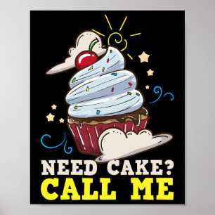 Bäckerchen Kuchen Cupcake Geschenk Poster