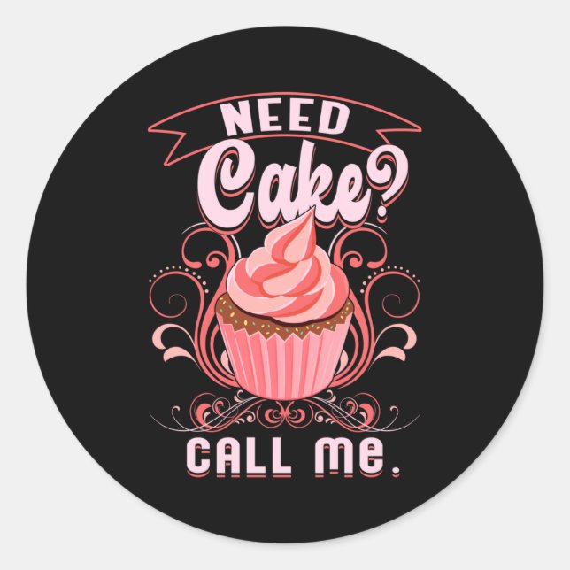 Bäckerei Backbäckerei Bake Kuchen Brot Geschenk Id Runder Aufkleber (Vorderseite)