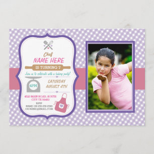 Bäckerei Backen jedes Alter Geburtstagsparty Girls Einladung