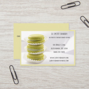 Bäckerei Bäckerei Konditorei Koch Green Macarons Visitenkarte