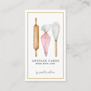Bäckerei Backutensilien Visitenkarte