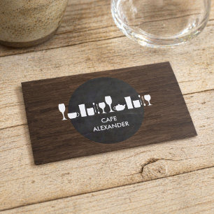 Bäckerei, Bar, Café Leben auf rustikalem Hintergru Visitenkarte