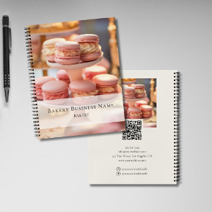 Bäckerei Benutzerdefiniertes Foto Social Media QR  Notizbuch