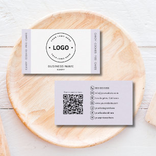 Bäckerei Benutzerdefiniertes Logo QR-Code Lavendel Visitenkarte