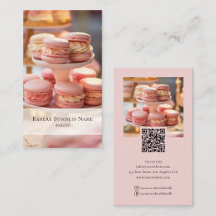 Bäckerei Benutzerfoto QR-Code Rosa Visitenkarte