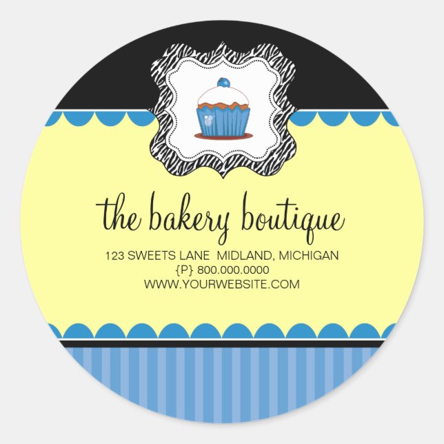 Bäckerei Boutique Business Stickers (Vorderseite)
