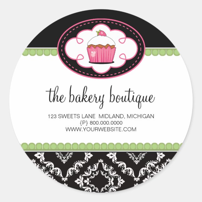 Bäckerei Boutique Business Stickers (Vorderseite)
