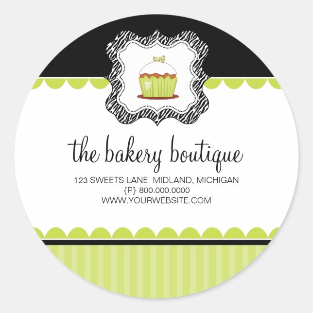 Bäckerei Boutique Business Stickers (Vorderseite)