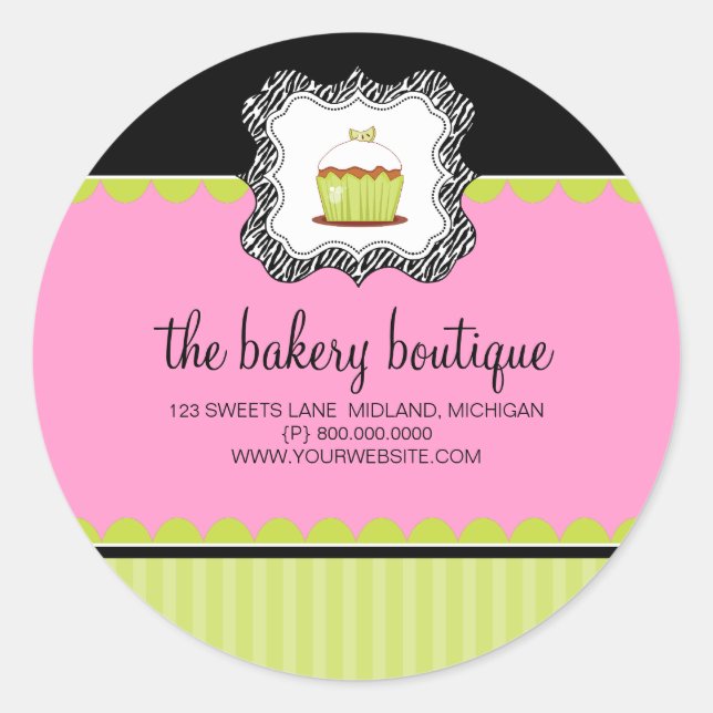 Bäckerei Boutique Business Stickers (Vorderseite)