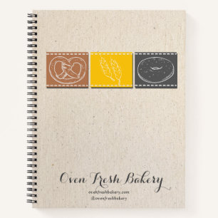 Bäckerei Brezel Weizen Donut Chef Backen Notizbuch
