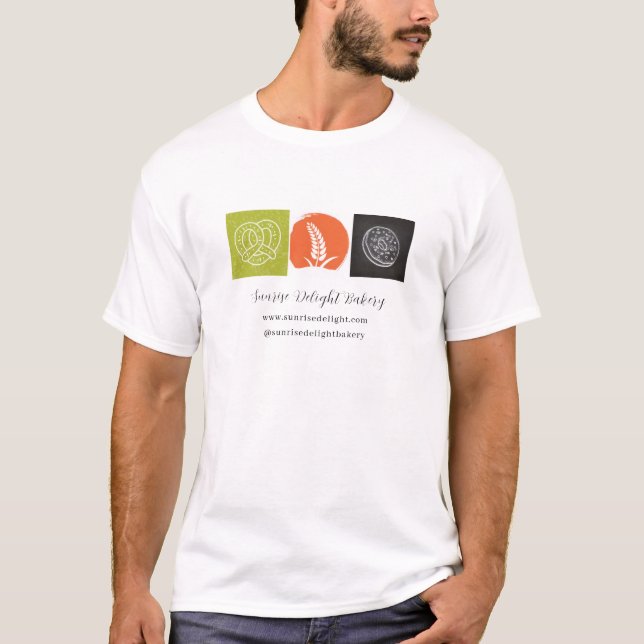 Bäckerei Brezel Weizen Donut Chef Tee (Vorderseite)