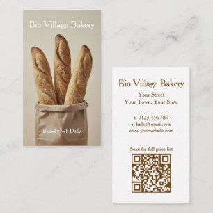 Bäckerei / Brot Foto Vorlage Visitenkarte