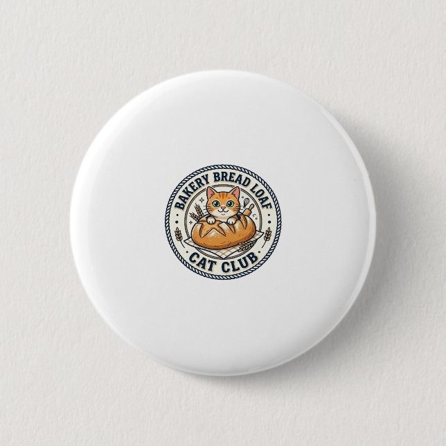 Bäckerei-Brotlaib-Katze-Katze-Mama-Geschenkidee -  Button (Vorderseite)