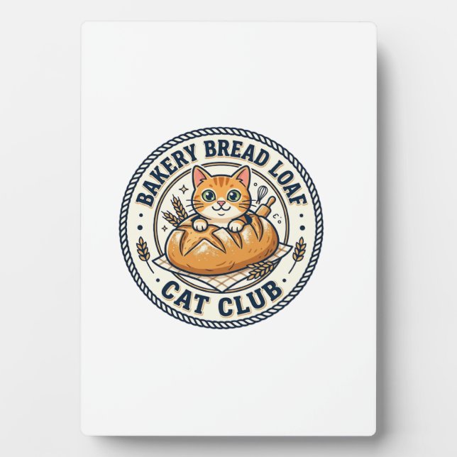 Bäckerei Brotlaib Katze Katzen-Mutter-Geschenkidee Fotoplatte (Vorderseite)