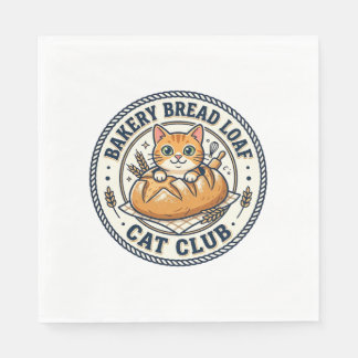 Bäckerei Brotlaib Katze Katzen-Mutter-Geschenkidee Serviette