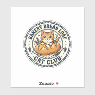 Bäckerei Brotlaib Katze Katzenmutter Geschenkidee Aufkleber