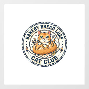 Bäckerei Brotlaib Katze Katzenmutter Geschenkidee Fensteraufkleber