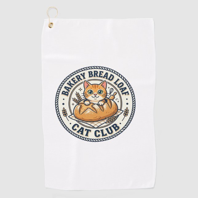 Bäckerei Brotlaib Katze Katzenmutter Geschenkidee  Golfhandtuch (Vorderseite)
