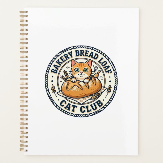 Bäckerei Brotlaib Katze Katzenmutter Geschenkidee  Planer (Vorderseite)