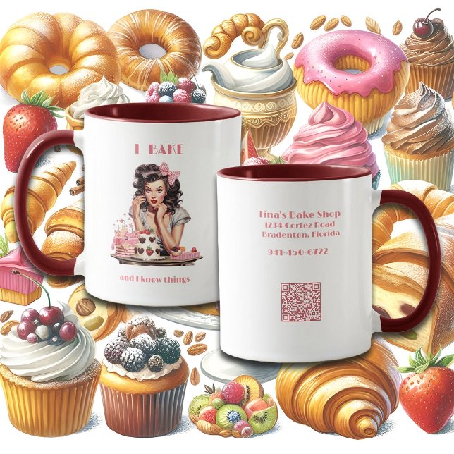 Bäckerei Button-up Girl Cakes and Pastries Tasse (Von Creator hochgeladen)