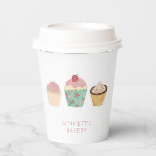 Bäckerei Café Cupcake Geschäft zum Mitnehmen Pappbecher