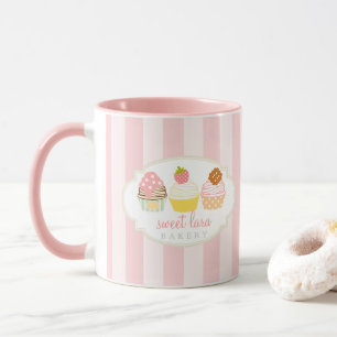 Bäckerei-Café Retro Süße Cupcakes Niedlich Tasse