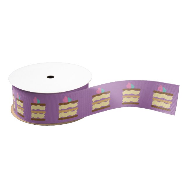 Bäckerei Cake Slice mit Herz Ripsband (Spule)