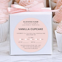 Bäckerei Cake Zuhause — Legale Lebensmittellizenz Runder Aufkleber