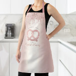 Bäckerei Catering Rose Gold Glitzer Tropfen Skript Schürze<br><div class="desc">Hier ist ein wunderbarer Weg, um den Spaß des Backens zu ergänzen. Genießen Sie die kulinarischen Abenteuer, wenn Sie diese elegante, raffinierte, einfache und moderne Schürze tragen. Eine funkelnd, Rose Goldpretzel, handgeschriebene Schrift Typografie und Glitzer-Tropfen überlagern eine gürtelige Imitate metallische Rose Gold ombre Hintergrund. Personalisieren Sie Ihre Daten mit Ihrem...</div>