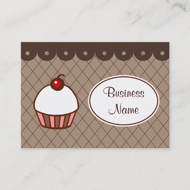 Bäckerei Cupcake Business Cards Visitenkarte (Vorderseite)