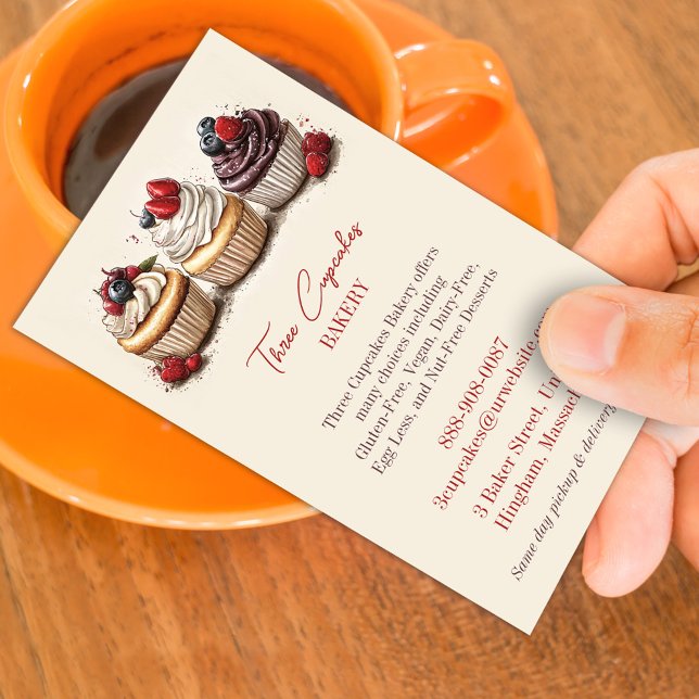 Bäckerei Cupcakes Visitenkarte (Von Creator hochgeladen)