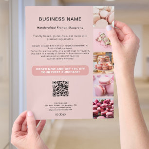 Bäckerei Custom Foto QR Social Media Business Flyer