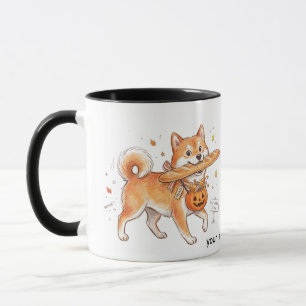 Bäckerei-Dieb Shiba Inu - Süßer Hund trägt Französ Tasse