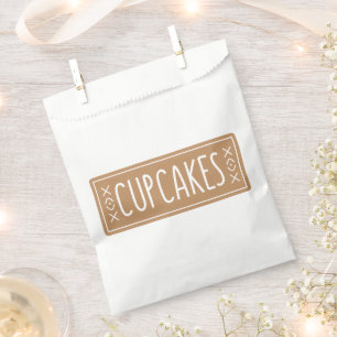 Bäckerei-Emblem-Design für Vintage-Cupcakes Geschenktütchen