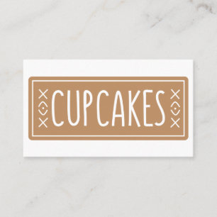 Bäckerei-Emblem-Design für Vintage-Cupcakes Visitenkarte