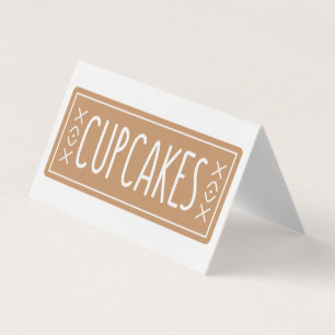 Bäckerei-Emblem-Design für Vintage-Cupcakes Visitenkarten