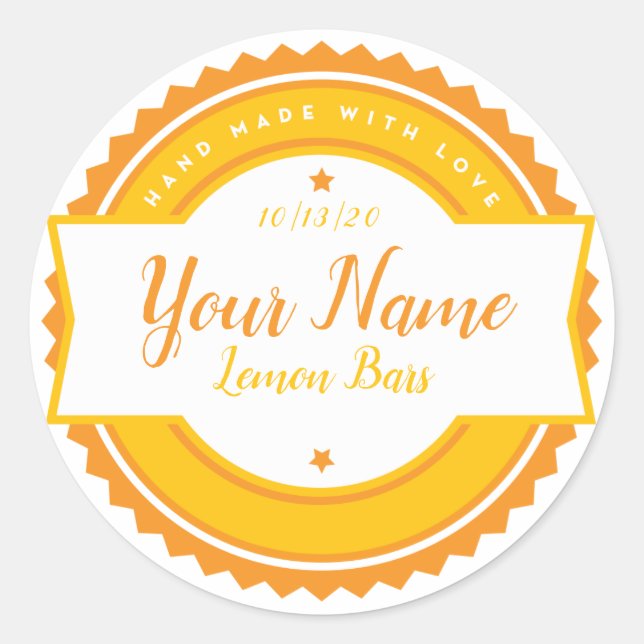 Bäckerei Etikett Küchenaufkleber Runder Aufkleber (Vorderseite)