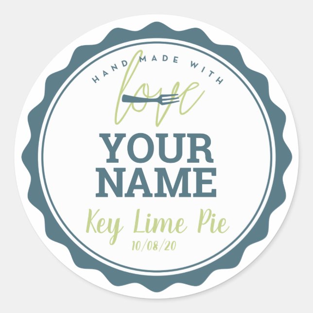 Bäckerei Etikett Küchenaufkleber Runder Aufkleber (Vorderseite)