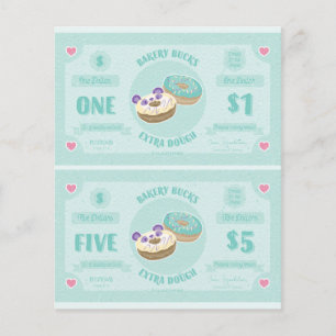 Bäckerei Extra Teig Spielgeld Flyer