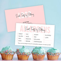 Bäckerei Feminine Blush Pink Food Allergie Checkli