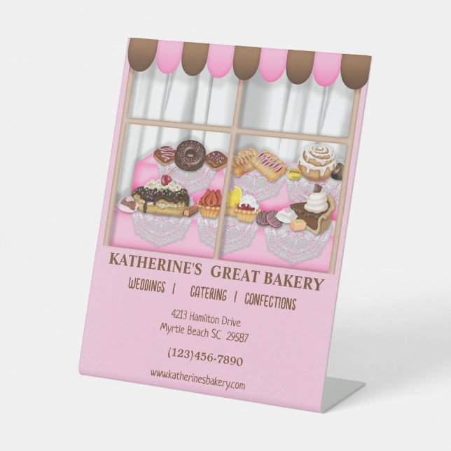 Bäckerei Fenster Business Pedestzeichen Sockelschild (Vorderseite)