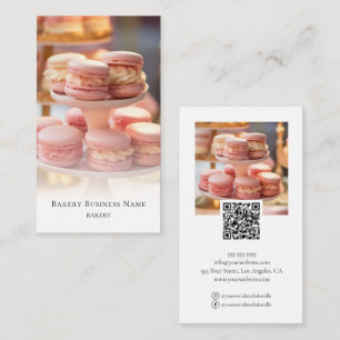 Bäckerei-Foto-Overlay Social Media QR-Code Visitenkarte