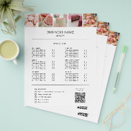 Bäckerei Foto Social Media Weißpreisliste Flyer