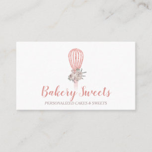 Bäckerei Funkelnder Schneebesen Logo Home Bakery Visitenkarte