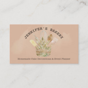 Bäckerei Gebäck Konditorei Koch rustikales Logo sü Visitenkarte