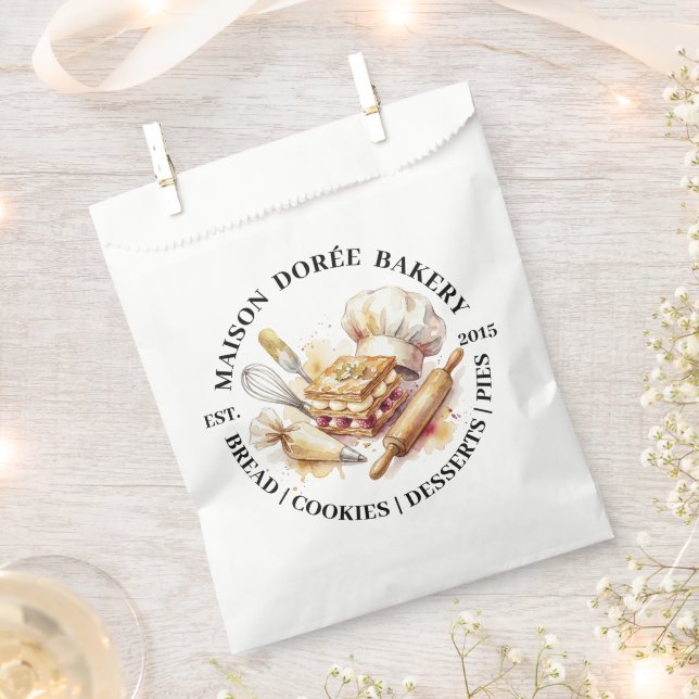 Bäckerei Geschäft Konditor Dessert Süßigkeiten Kuc Geschenktütchen (Ausgeschnitten)