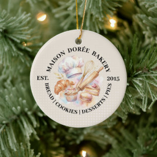 Bäckerei Geschäft Konditor Dessert Süßigkeiten Kuc Keramik Ornament