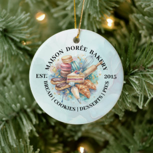 Bäckerei Geschäft Konditor Dessert Süßigkeiten Kuc Keramik Ornament