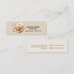 Bäckerei Geschäft Konditor Dessert Süßigkeiten Kuc Mini Visitenkarte